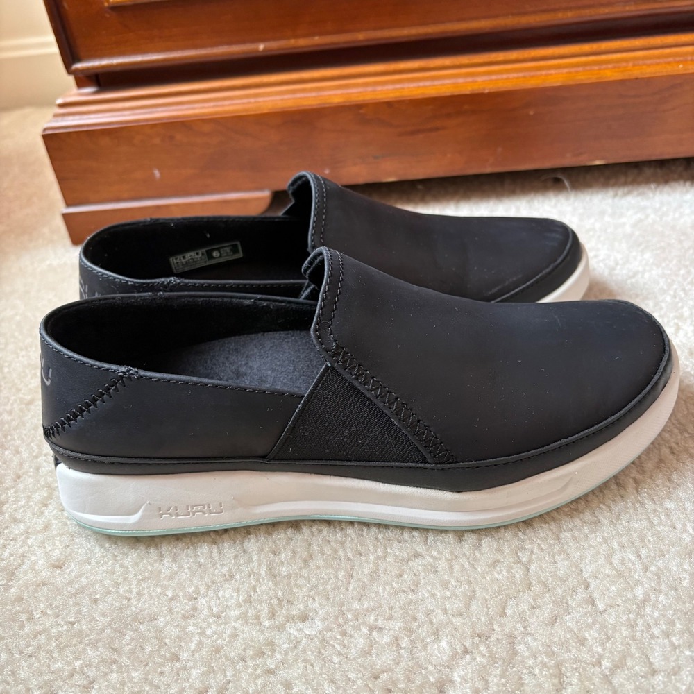 Kuru Roam Atla Women's Slip On Shoes Jet Black Size 6 Medium Kurucloud‎
